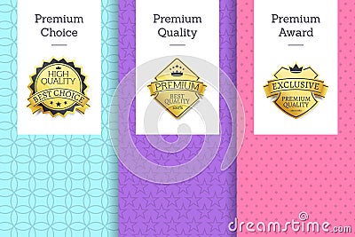 Premium Quality and Choice Set Vector Illustration Vector Illustration
