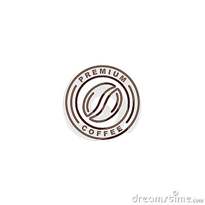 Premium quality coffee, best product. Vector logo icon template Vector Illustration