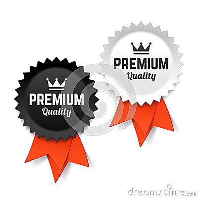 Premium quality labels Vector Illustration