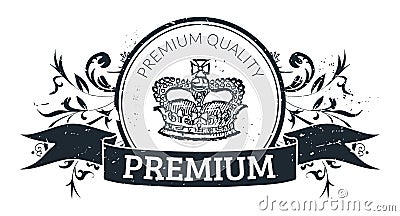 Premium quality stamp Vector Illustration