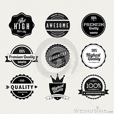 Premium Quality Stamps Vector Illustration