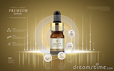 Premium serum ads Vector Illustration