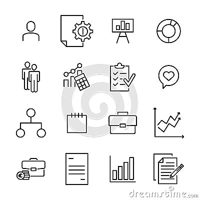 Premium set of business line icons. Vector Illustration