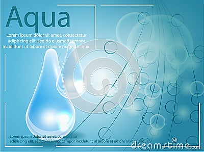 Premium shining serum droplet. Vector illustration. Vector Illustration