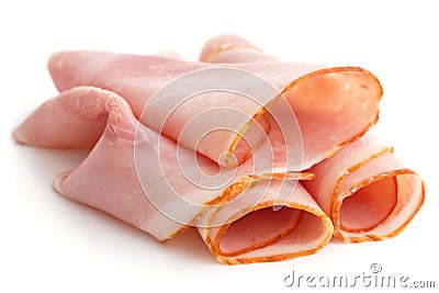 Premium slices of ham Stock Photo