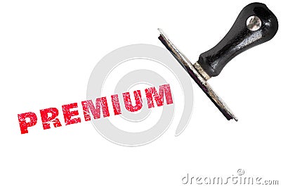 Premium stamp text Stock Photo