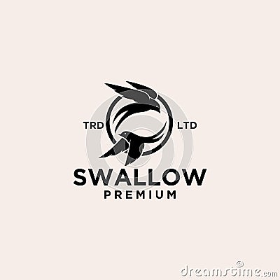 Premium swallow vector logo design Stock Photo