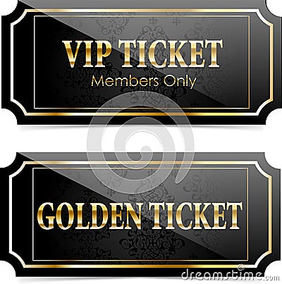 Premium vip tickets Stock Photo