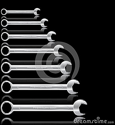 Premium wrench tool Vector Illustration