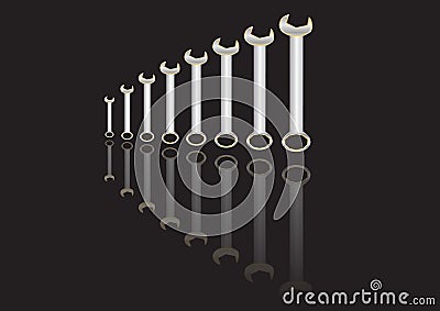 Premium wrench tool Vector Illustration