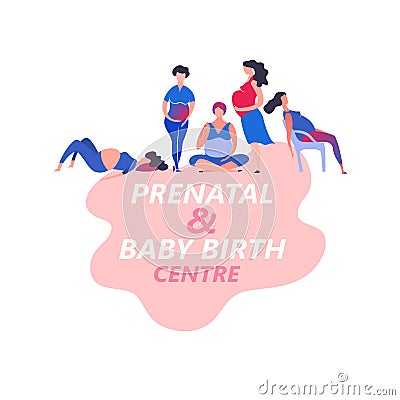 Prenatal Clinic Image Vector Illustration