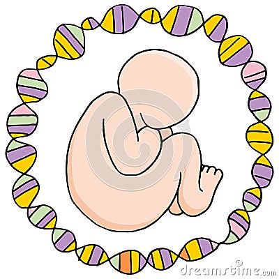 Prenatal Genomic Research Vector Illustration