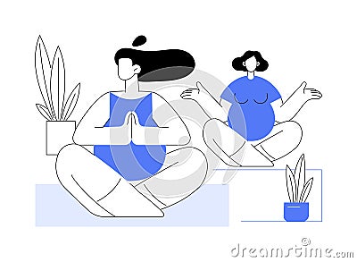 Prenatal yoga abstract concept vector illustration. Vector Illustration
