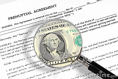 Prenuptial agreement Stock Photo
