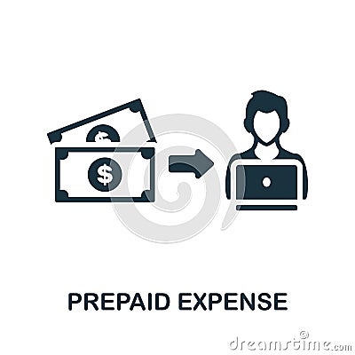 Prepaid Expense icon. Monochrome simple Prepaid Expense icon for templates, web design and infographics Vector Illustration