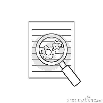 Preparation business contract linear icon. Vector illustration Vector Illustration