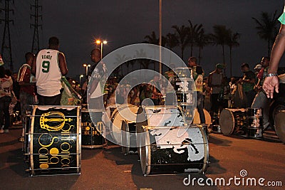 Preparation instruments of samba Editorial Stock Photo