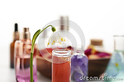 Preparation of perfumes from natural ingredients, aromatherapy Stock Photo