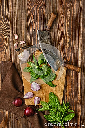 Preparation of simple rustic salad Stock Photo