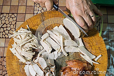 Preparation Vietnamese food sandwich Stock Photo