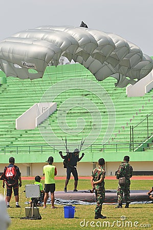 Preparation of World Military Parachuting Championship Editorial Stock Photo