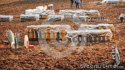 Preparatives for fireworks in the city of Locorotondo, in the so Stock Photo