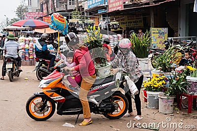 Prepare for lunar new year-Tet Holiday Editorial Stock Photo