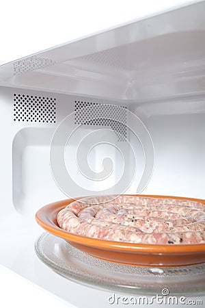 Prepare in the microwave Stock Photo