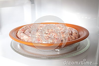 Prepare in the microwave Stock Photo