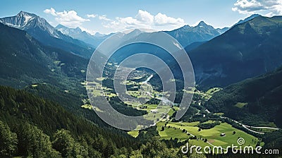 Aerial Majesty: The Breathtaking German Alps Stock Photo