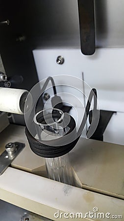 Prepare setting the touch for analysis with ICP method in science lab Stock Photo