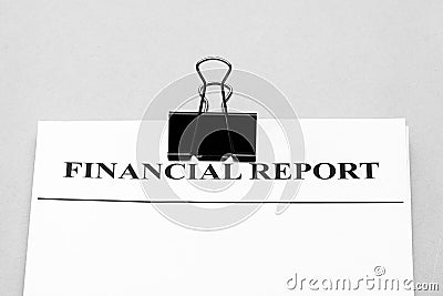 Prepared documents for the financial report Stock Photo