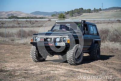 prepared Japanese SUV, it is a fourth generation Nissan Patrol GR Y60 series Editorial Stock Photo