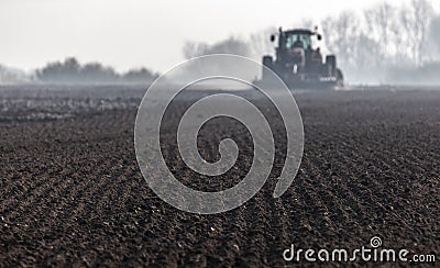 Prepared soil for spring planting Stock Photo