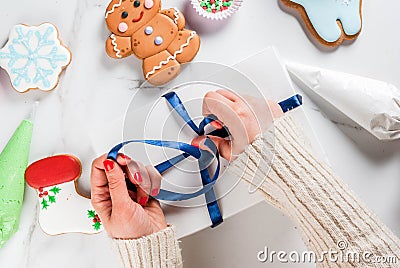 Cooking traditional gingerbread cookies Stock Photo