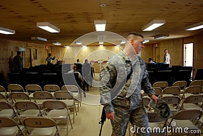 Preparing for Easter service in Afghanistan Editorial Stock Photo