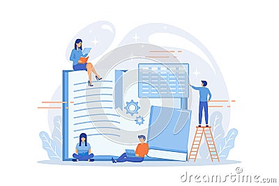 Preparing test together. Learning and studying with friends. Effective revision, revision timetables and planning, how to revise Vector Illustration