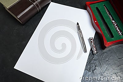 Preparing to write the will. Place for your text. Stock Photo