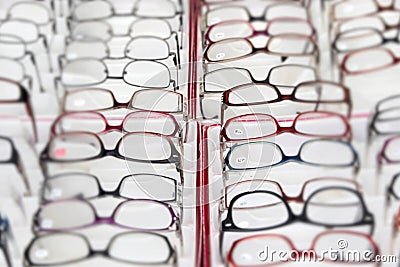 Presbyopia myopia reading glasses Stock Photo