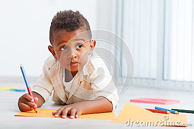 Preschool african child Stock Photo