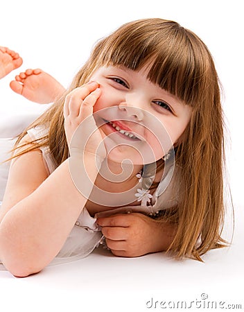 Preschool girl Stock Photo