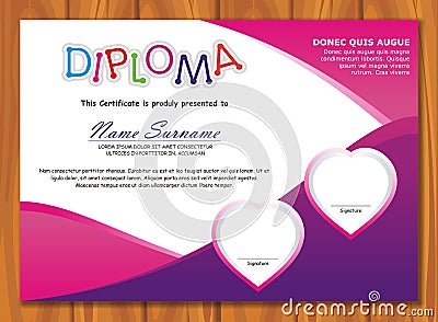 Lovely Kid Diploma - Certificate Stock Photo