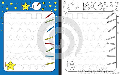 Preschool worksheet Vector Illustration