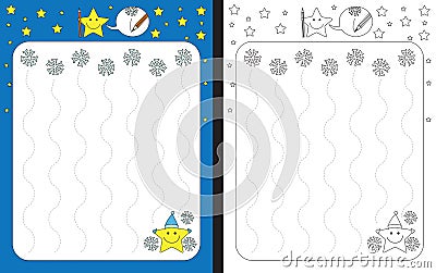 Preschool worksheet Vector Illustration