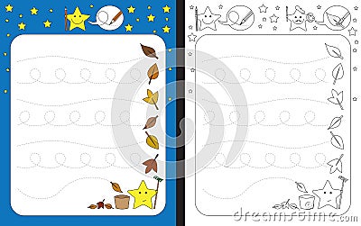 Preschool worksheet Vector Illustration