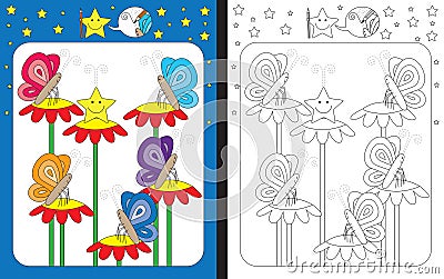 Preschool worksheet Vector Illustration