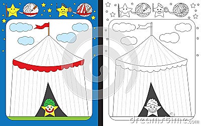 Preschool worksheet Vector Illustration