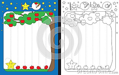 Preschool worksheet Vector Illustration