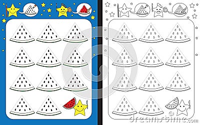 Preschool worksheet Vector Illustration