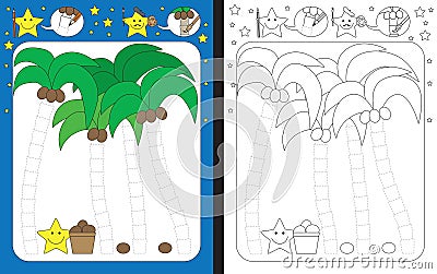 Preschool worksheet Vector Illustration